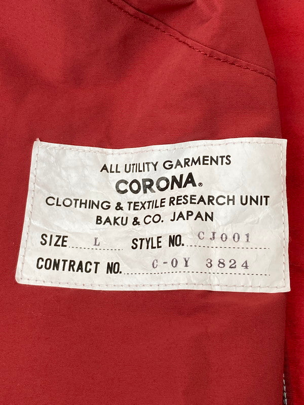 【中古品】【メンズ】  THE CORONA UTILITY コロナユーティリティー CJ001-25-03 GAME JACKET 60 40 GROSGRAIN CLOTH アウター 145-250225-AS-25-min サイズ：L カラー：レッド 万代Net店