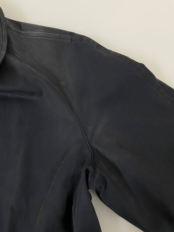 【中古品】【メンズ】 Aquascutum アクアスキュータム 2206451302-39 日本製 ステンカラーコート アウター 146-250308-AS-26-min サイズ：36 カラー：ブラック 万代Net店