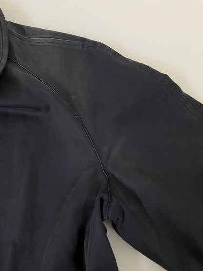 【中古品】【メンズ】 Aquascutum アクアスキュータム 2206451302-39 日本製 ステンカラーコート アウター 146-250308-AS-26-min サイズ：36 カラー：ブラック 万代Net店