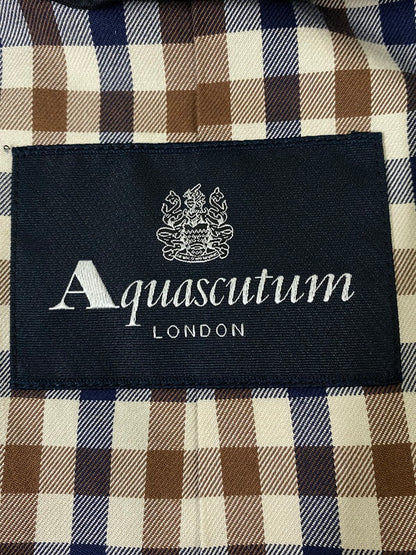 【中古品】【メンズ】 Aquascutum アクアスキュータム 2206451302-39 日本製 ステンカラーコート アウター 146-250308-AS-26-min サイズ：36 カラー：ブラック 万代Net店