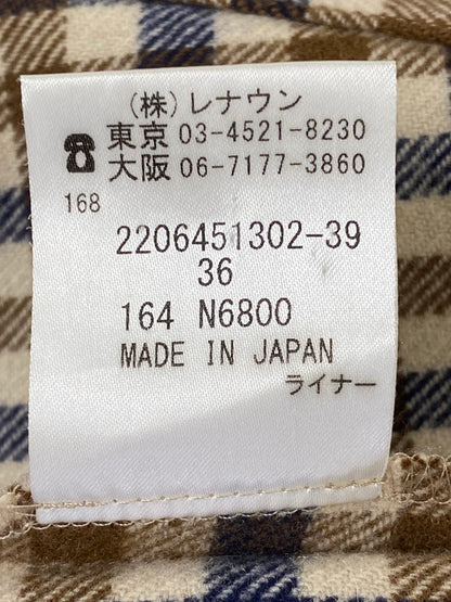 【中古品】【メンズ】 Aquascutum アクアスキュータム 2206451302-39 日本製 ステンカラーコート アウター 146-250308-AS-26-min サイズ：36 カラー：ブラック 万代Net店