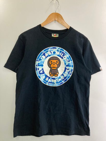 【中古品】【メンズ】 A BATHING APE アベイシングエイプ ABC CAMO MILO BUSY WORKS SS TEE 半袖Tシャツ 142-250225-AS-19-min サイズ：M カラー：ブラック 万代Net店