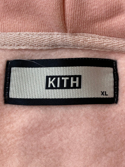 【現状渡し品】【メンズ】  KITH キス BOX LOGO HOODIE ボックスロゴフーディ 142-250223-ks-31-min サイズ：XL カラー：ピンク 万代Net店