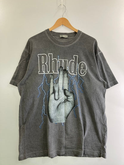 【中古品】【メンズ】  RHUDE ルード HAND TEE ショートスリーブ 142-250304-AS-28-min サイズ：XXL カラー：グレー 万代Net店