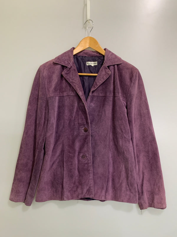 【現状渡し品】【メンズ】 LA SALAMANDRA ラ サラマンドラ L/S SUEDE JACKET ロングスリーブ スエード ジャケット アウター 146-260617-yn-18-min サイズ：M カラー：パープル 万代Net店