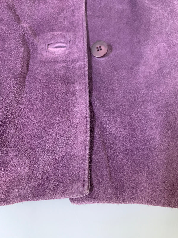 【現状渡し品】【メンズ】 LA SALAMANDRA ラ サラマンドラ L/S SUEDE JACKET ロングスリーブ スエード ジャケット アウター 146-260617-yn-18-min サイズ：M カラー：パープル 万代Net店