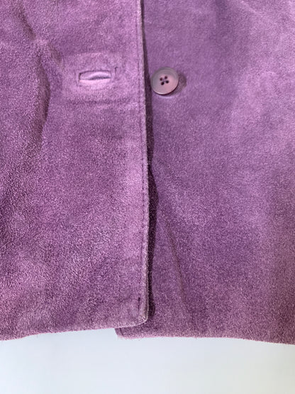【現状渡し品】【メンズ】 LA SALAMANDRA ラ サラマンドラ L/S SUEDE JACKET ロングスリーブ スエード ジャケット アウター 146-260617-yn-18-min サイズ：M カラー：パープル 万代Net店