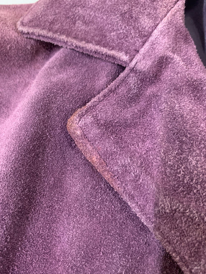 【現状渡し品】【メンズ】 LA SALAMANDRA ラ サラマンドラ L/S SUEDE JACKET ロングスリーブ スエード ジャケット アウター 146-260617-yn-18-min サイズ：M カラー：パープル 万代Net店