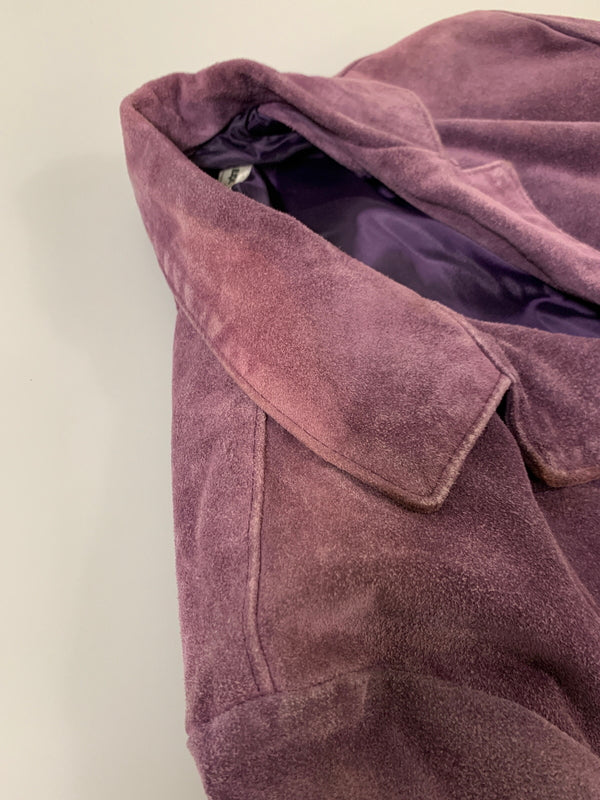 【現状渡し品】【メンズ】 LA SALAMANDRA ラ サラマンドラ L/S SUEDE JACKET ロングスリーブ スエード ジャケット アウター 146-260617-yn-18-min サイズ：M カラー：パープル 万代Net店
