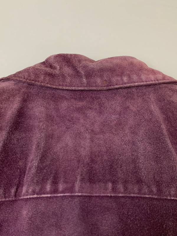 【現状渡し品】【メンズ】 LA SALAMANDRA ラ サラマンドラ L/S SUEDE JACKET ロングスリーブ スエード ジャケット アウター 146-260617-yn-18-min サイズ：M カラー：パープル 万代Net店
