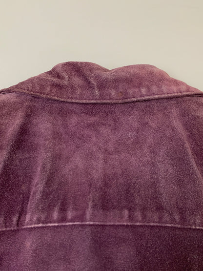 【現状渡し品】【メンズ】 LA SALAMANDRA ラ サラマンドラ L/S SUEDE JACKET ロングスリーブ スエード ジャケット アウター 146-260617-yn-18-min サイズ：M カラー：パープル 万代Net店