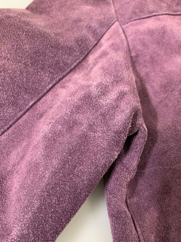 【現状渡し品】【メンズ】 LA SALAMANDRA ラ サラマンドラ L/S SUEDE JACKET ロングスリーブ スエード ジャケット アウター 146-260617-yn-18-min サイズ：M カラー：パープル 万代Net店