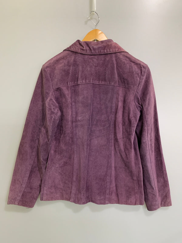 【現状渡し品】【メンズ】 LA SALAMANDRA ラ サラマンドラ L/S SUEDE JACKET ロングスリーブ スエード ジャケット アウター 146-260617-yn-18-min サイズ：M カラー：パープル 万代Net店