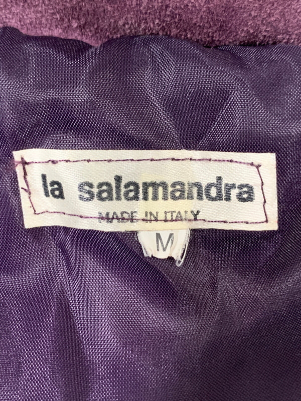 【現状渡し品】【メンズ】 LA SALAMANDRA ラ サラマンドラ L/S SUEDE JACKET ロングスリーブ スエード ジャケット アウター 146-260617-yn-18-min サイズ：M カラー：パープル 万代Net店