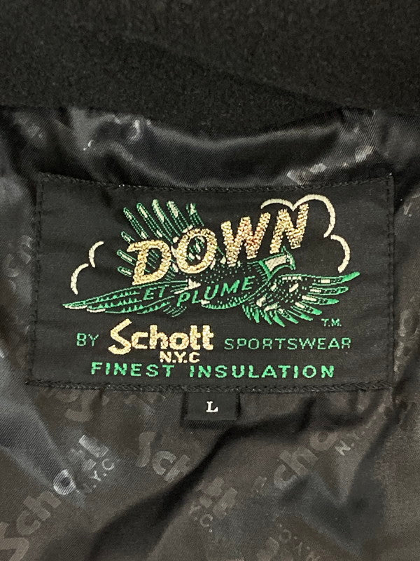 【中古品】【メンズ】 schott ショット 3102056 HYBRID DOWN JKT アウター ダウンジャケット 145-250226-AS-21-min サイズ：L カラー：ホワイト/ブラック 万代Net店