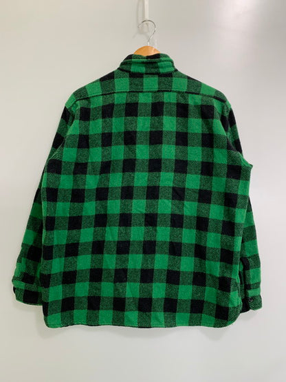 【中古品】【メンズ】  MONTGOMERY WARD モンゴメリーワード 60-70S WOOL CHECK SHIRT マチ付き ウールシャツ ロングスリーブ 146-250226-AS-40-min カラー：グリーン/ブラック 万代Net店