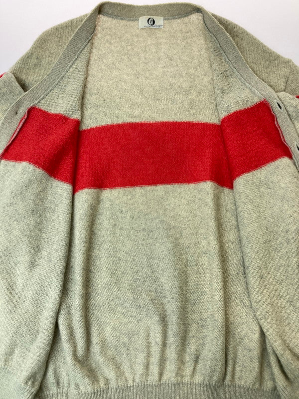 【中古品】【メンズ】 GOODENOUGH グッドイナフ 90S CARDIGAN カーディガン 146-250226-AS-24-min サイズ：M カラー：ベージュ/レッド 万代Net店