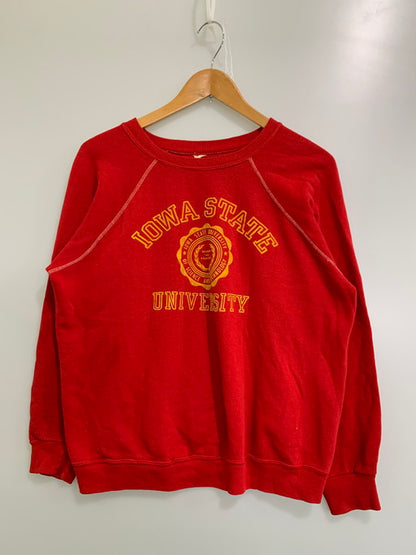 【中古品】【メンズ】 COLLEGIATE PACIFIC カレッジエイトパシフィック 70S IOWA STATE SWEATSHIRT スウェットシャツ 146-250227-ks-06-min サイズ：XL カラー：レッド 万代Net店