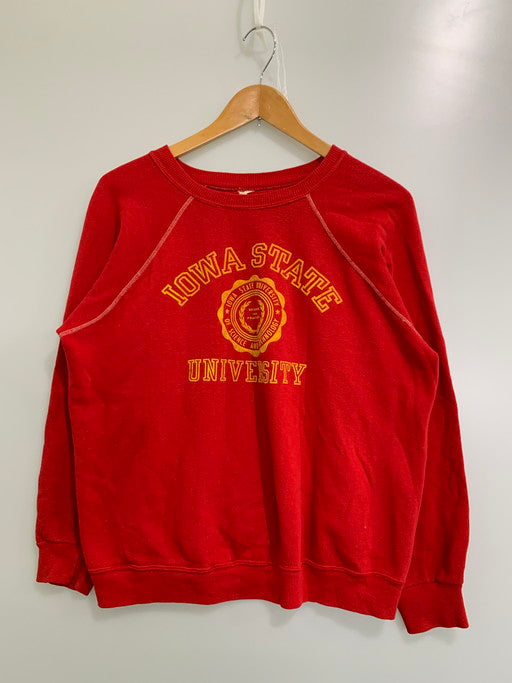 【中古品】【メンズ】  COLLEGIATE PACIFIC カレッジエイトパシフィック 70S IOWA STATE SWEATSHIRT スウェットシャツ 146-250227-ks-06-min サイズ：XL カラー：レッド 万代Net店