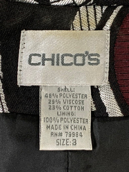 【中古品】【メンズ】  CHICO'S チコズ DESIGN JACKET アウター ジャケット 146-250226-AS-39-min サイズ：3 カラー：ブラック/ホワイト/レッド 万代Net店