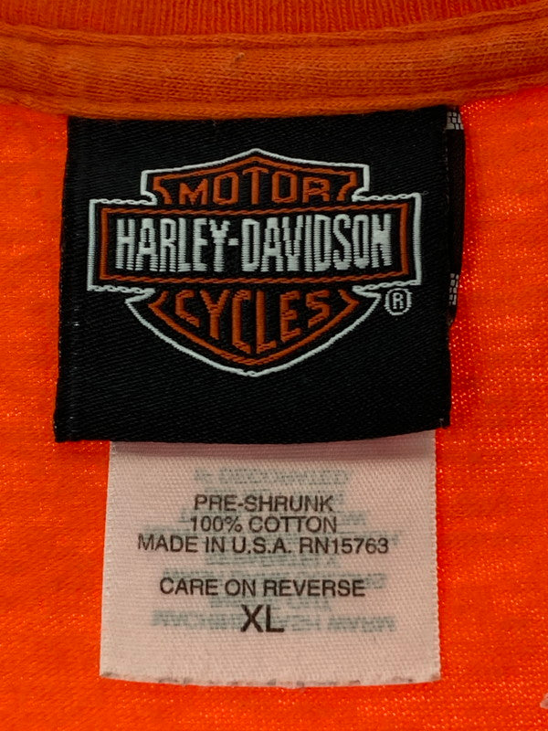 【現状渡し品】【メンズ】 HARLEY DAVIDSON ハーレーダビッドソン 00S ”REPUBLIC” TEE ショートスリーブ 146-250304-AS-33-min サイズ：XL カラー：オレンジ 万代Net店