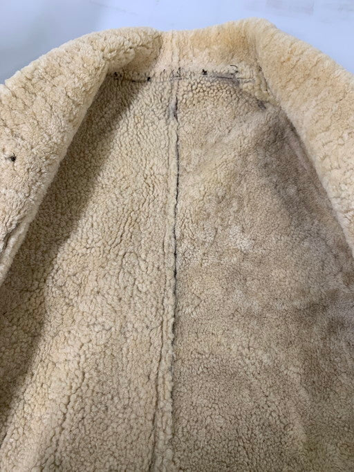 【現状渡し品】【メンズ】  USED MOUTON COAT ムートンコート アウター 146-250227-ks-05-min サイズ：不明 カラー：ブラウン 万代Net店