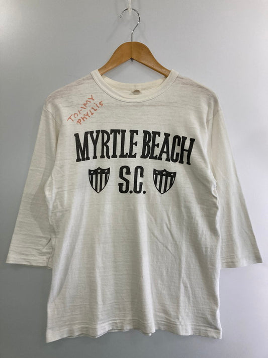 【中古品】【メンズ】 WAREHOUSE ウエアハウス MYRTLE BEACH L/S TEE 半袖シャツ 七分シャツ トップス 145-250328-me-04-min サイズ：M カラー：ホワイト系 万代Net店