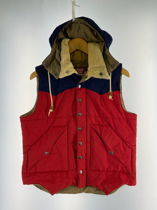 【中古品】【メンズ】 SUGAR CANE シュガーケーン フード付ダウンベスト メンズ アウトドア キャンプ 145-250321-em-28-min サイズ：M カラー：レッド 万代Net店