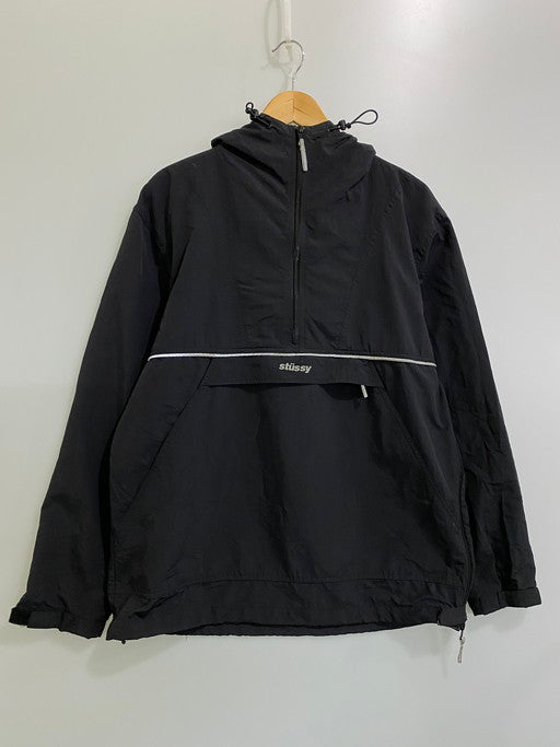 【中古品】【メンズ】 STUSSY ステューシー 115310-002 ANORAK NYLON PARKA アウター アノラックパーカー 142-250225-AS-44-min サイズ：L カラー：ブラック 万代Net店