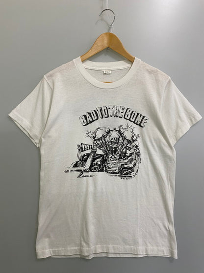 【現状渡し品】【メンズ】  BAD TO THE BONE BIKER S S TEE 半袖 ショートスリーブ 146-250225-AS-47-min サイズ：M カラー：ホワイト 万代Net店