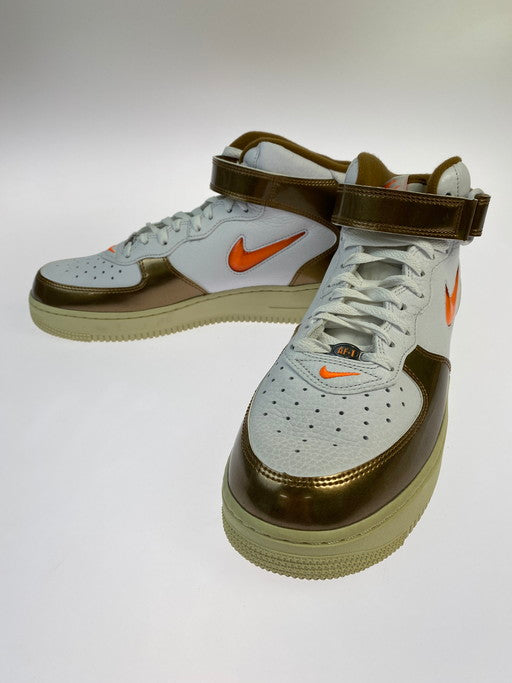 【中古品】【メンズ】  NIKE ナイキ DH5623-100 AIR FORCE 1 MID QS エアフォース 1 ミッド スニーカー シューズ 靴 160-250228-me-21-min サイズ：28.5cm US10.5 カラー：WHITE/TOTAL ORANGE-ALE BROWN 万代Net店