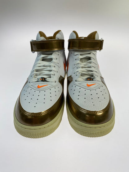 【中古品】【メンズ】  NIKE ナイキ DH5623-100 AIR FORCE 1 MID QS エアフォース 1 ミッド スニーカー シューズ 靴 160-250228-me-21-min サイズ：28.5cm US10.5 カラー：WHITE/TOTAL ORANGE-ALE BROWN 万代Net店