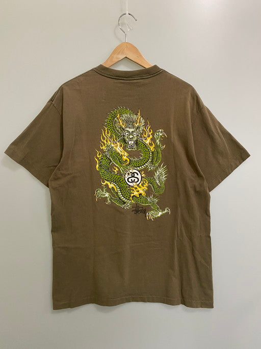 【中古品】【メンズ】  OLD STUSSY オールドステューシー 90S "DRAGON"TEE 半袖 ショートスリーブ 142-250225-AS-50-min サイズ：L カラー：ブラウン 万代Net店