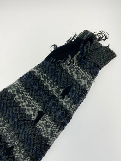 【中古品】【メンズ】 BALENCIAGA バレンシアガ 21AW 663872 T1609 ロゴ刺繍 デストロイ クルー 141-250227-ks-16-min サイズ：M カラー：グレー系 万代Net店