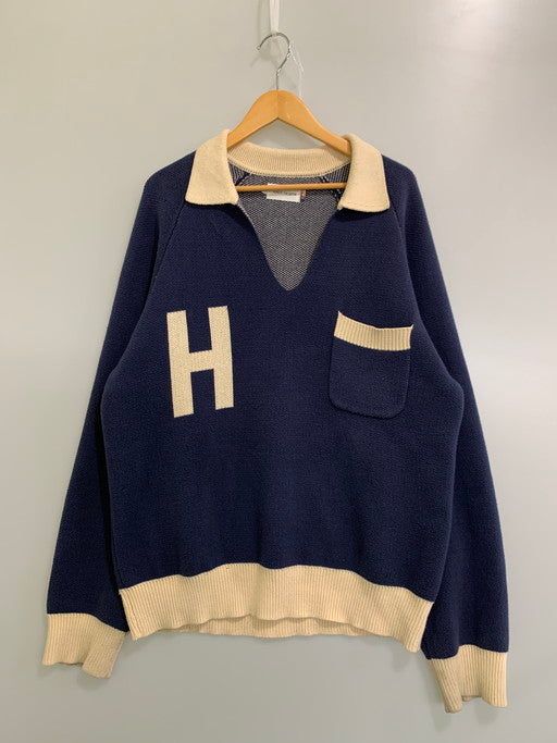 【中古品】【メンズ】  HONOR THE GIFT オナーザギフト KNIT OTIS KNIT ニット セーター 142-250226-AS-35-min サイズ：XL カラー：ネイビー/ベージュ 万代Net店