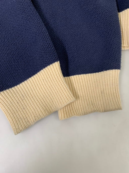 【中古品】【メンズ】  HONOR THE GIFT オナーザギフト KNIT OTIS KNIT ニット セーター 142-250226-AS-35-min サイズ：XL カラー：ネイビー/ベージュ 万代Net店