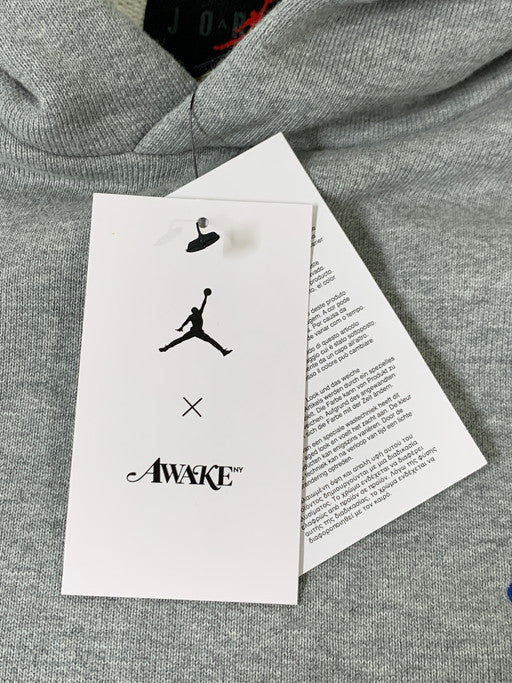 【中古美品】【メンズ】 NIKE ナイキ FQ5443-091 JORDAN X AWAKE NY EMBROIDERED HOODIE (US SIZE) HEATHER GREY GAME BLUE フーディ 148-250227-ks-49-min サイズ：XL カラー：グレー 万代Net店