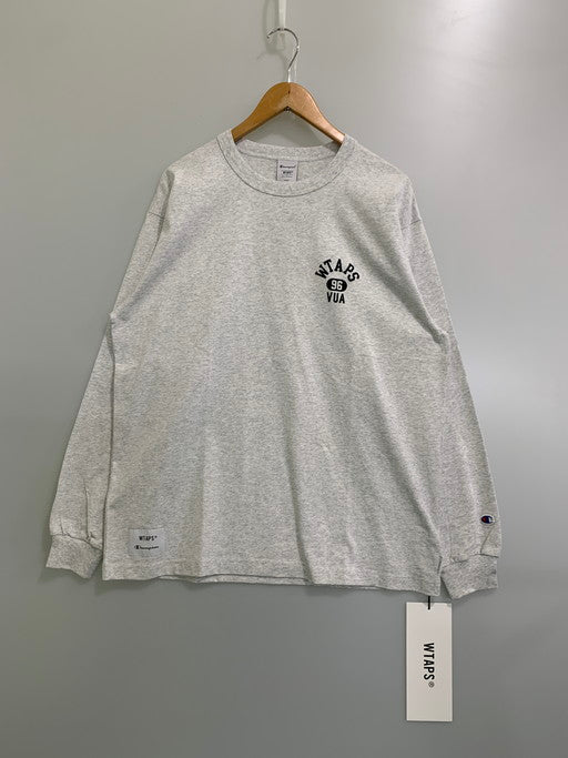 【中古美品】【メンズ】 WTAPS ダブルタップス C8-B413 CHAMPION ACADEMY LS T Tシャツ トップス 142-250227-ks-41-min サイズ：L カラー：グレー 万代Net店