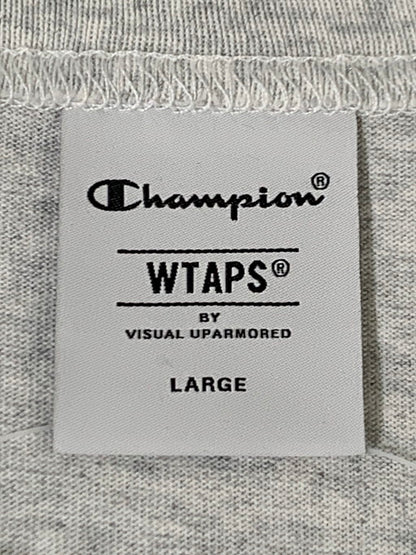 【中古美品】【メンズ】 WTAPS ダブルタップス C8-B413 CHAMPION ACADEMY LS T Tシャツ トップス 142-250227-ks-41-min サイズ：L カラー：グレー 万代Net店