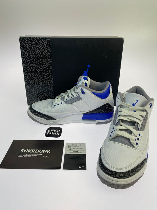 【中古品】【メンズ】  NIKE ナイキ CT8532-145 AIR JORDAN 3 エアジョーダン 3 スニーカー シューズ 靴 160-250228-me-11-min サイズ：27.5cm US9.5 カラー：WHITE/RACER BLUE-BLACK 万代Net店