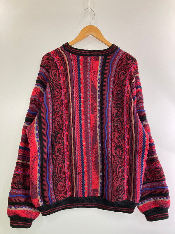 【中古品】【メンズ】  CROFT ＆ BARROW クロフトアンドバロー 90S 3D LS COTTON KNIT コットンニット 146-250301-ks-43-min サイズ：XL カラー：マルチカラー 万代Net店