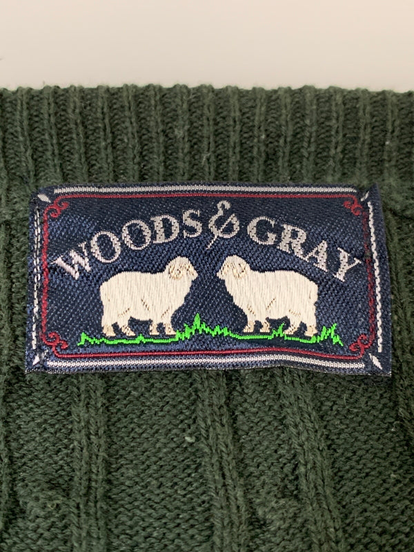 【現状渡し品】【メンズ】 WOODS&GRAY ウッズアンドグレー L/S KNIT ロングスリーブニット トップス 146-260617-yn-26-min サイズ：表記なし 下記参照 カラー：ダークグリーン 万代Net店
