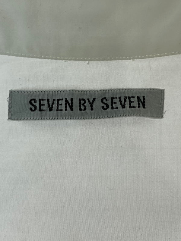 【中古品】【メンズ】 SEVEN BY SEVEN セブン バイ セブン 800-9150021 LS COTTON SHIRT コットンシャツ 140-250301-ks-44-min サイズ：M カラー：ホワイト 万代Net店