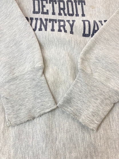 【現状渡し品】【メンズ】 Champion チャンピオン 80'S REVERSE WEAVE SWEATSHIRT "DETROIT COUNTRY DAY" スウェット トレーナー 146-250304-AS-32-min サイズ：L カラー：グレー 万代Net店