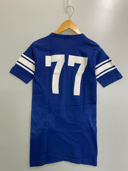 【中古品】【メンズ】 Champion チャンピオン 70'S FOOTBALL TEE "IHDUHAP 77" ショートスリーブ 146-250303-AS-27-min サイズ：M カラー：ブルー 万代Net店