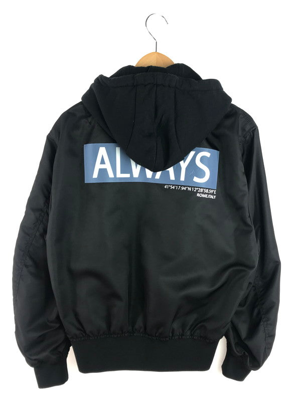 【中古品】【メンズ】 ALWAYS HOODED MA-1 オールウェイズ フーデッド MA-1 ミリタリージャケット アウター 141-251213-rt-04-tag サイズ：44 カラー：ブラック 万代Net店