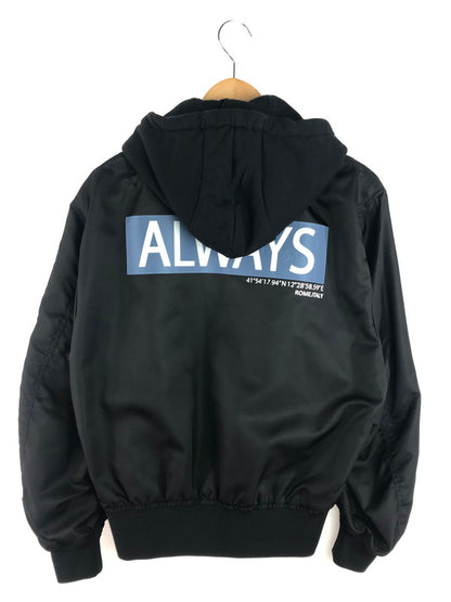 【中古品】【メンズ】 ALWAYS HOODED MA-1 オールウェイズ フーデッド MA-1 ミリタリージャケット アウター 141-251213-rt-04-tag サイズ：44 カラー：ブラック 万代Net店