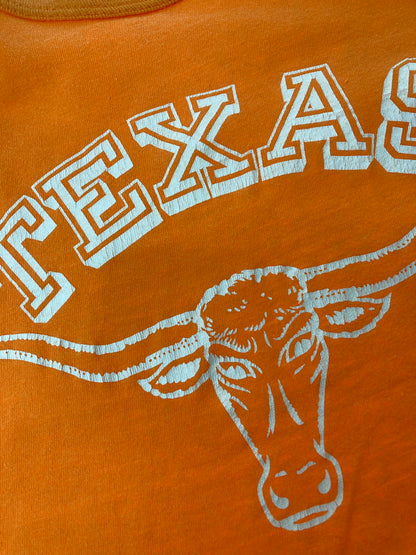 【中古品】【メンズ】  VINTAGE 推定60-70'S COLLEGE TEE TEXAS Tシャツ トップス 146-250301-ks-40-min サイズ：不明 カラー：オレンジ 万代Net店