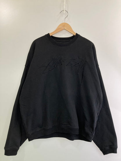 【中古品】【メンズ】 STUSSY ステューシー 22AW RELAXED SMOOTHSTOCK CREW トップス 142-250301-ks-32-min サイズ：M カラー：ブラック 万代Net店