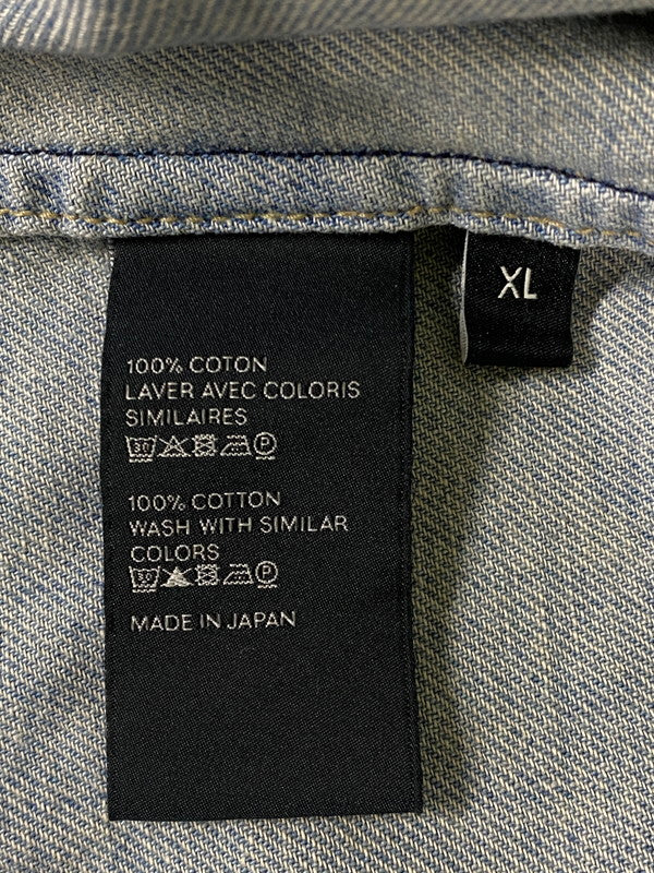 【中古品】【メンズ】 CELINE セリーヌ 255U 2T30 D7VS LS DENIM SHIRT ロングスリーブ デニムシャツ 141-250303-AS-21-min サイズ：XL カラー：ライトインディゴ 万代Net店